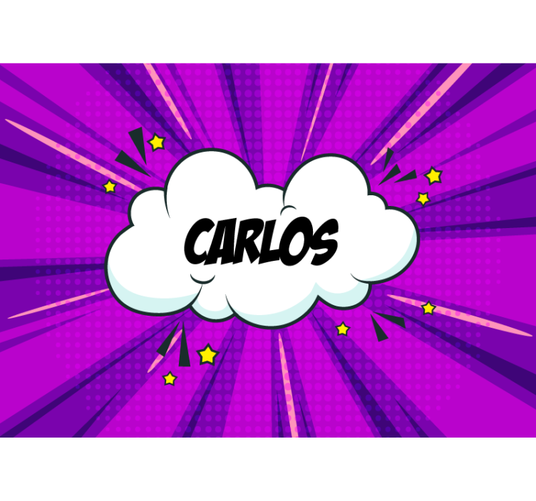 Fotomurali frasi nome dello stile del fumetto - TenStickers