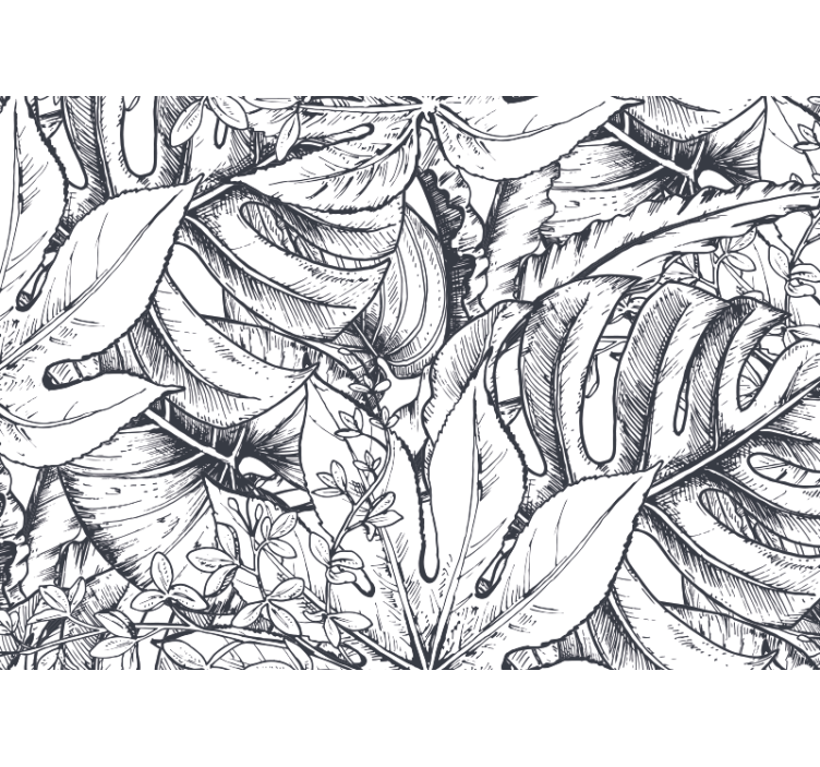 Fotomurali natura illustrazione botanica frondosa - TenStickers