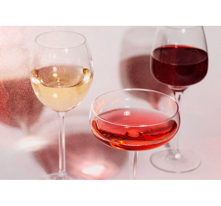 Fotomurale musicale bicchieri da vino eleganti - TenStickers