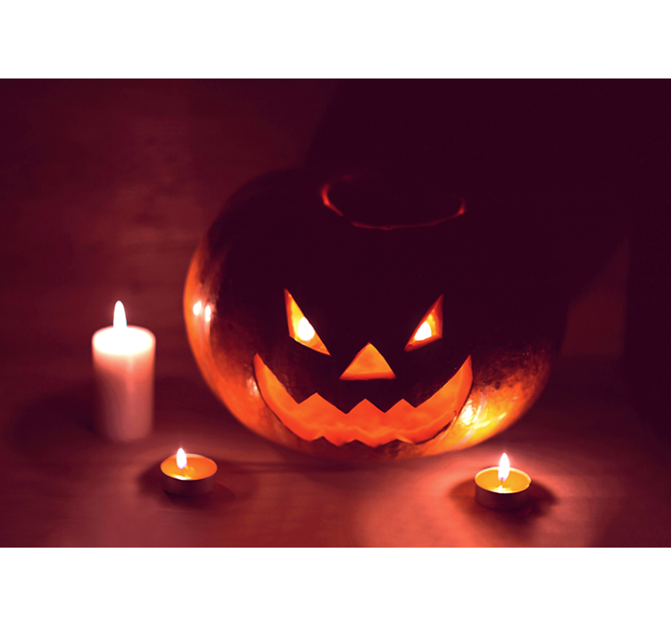 Fotomurale di Halloween bagliore spaventoso della zucca - TenStickers