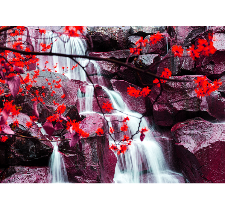 Fotomurale cascate Cascata natura stagione primavera foresta - TenStickers