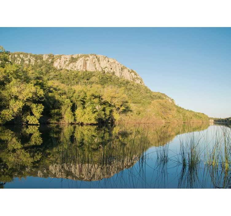 Fotomurale paesaggi scena di riflessione in montagna - TenStickers