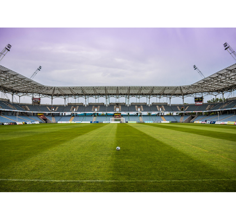 Fotomurale città scena di campo da calcio - TenStickers