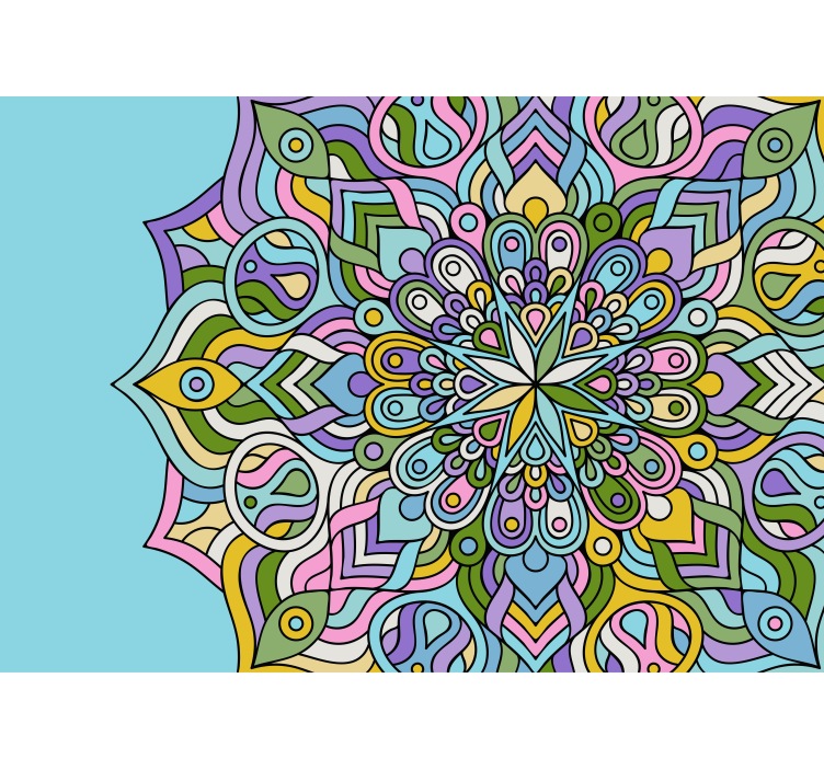 Fotomurali mandala configurazioni geometriche intricate - TenStickers