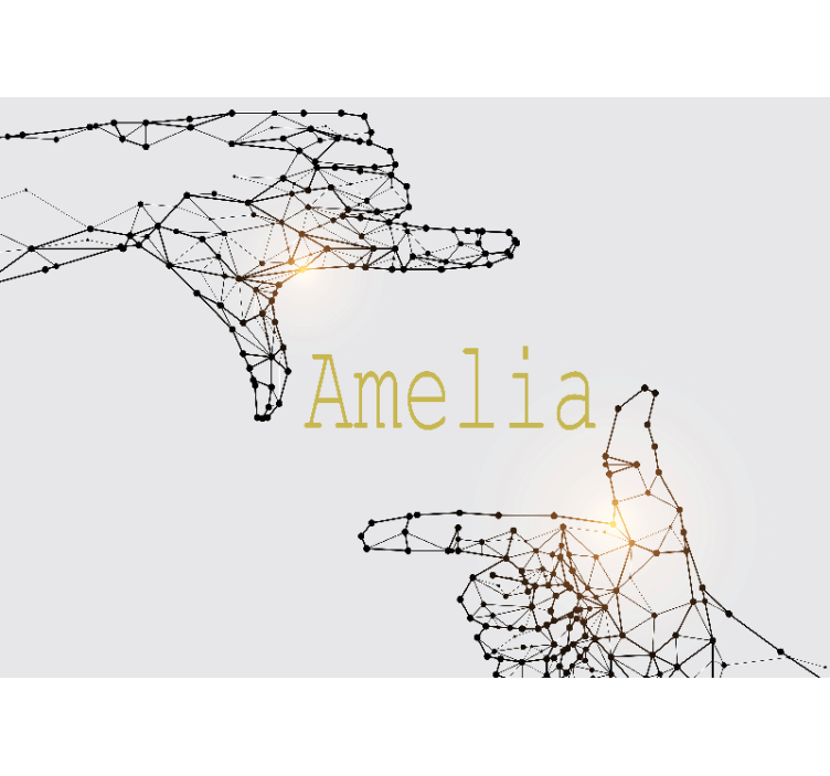 Fotomurale personalizzato gesto interattivo della mano - TenStickers