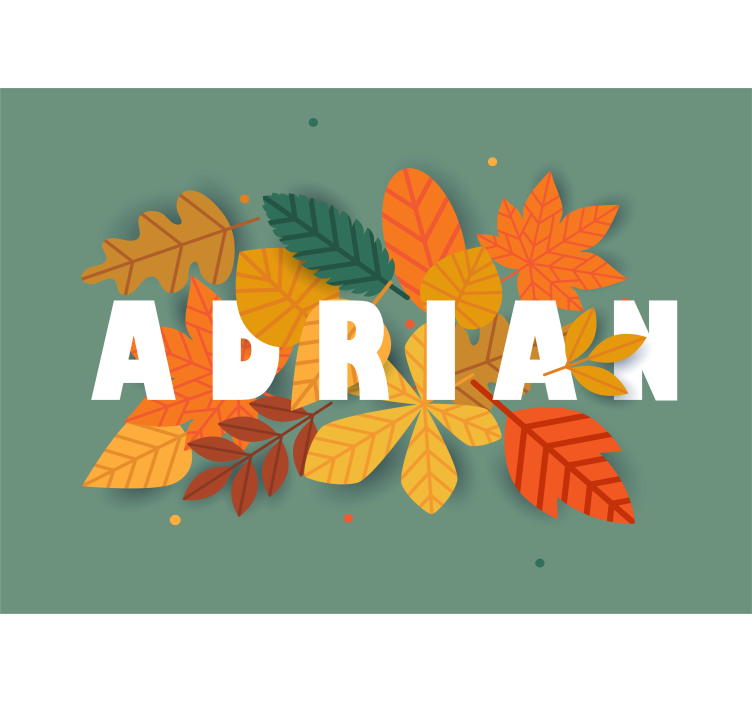 Fotomurali fiori diversi disposizione delle foglie autunnali - TenStickers