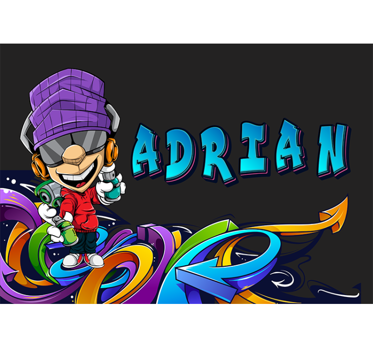 Fotomurale arte urbana personaggio cartone animato - TenStickers