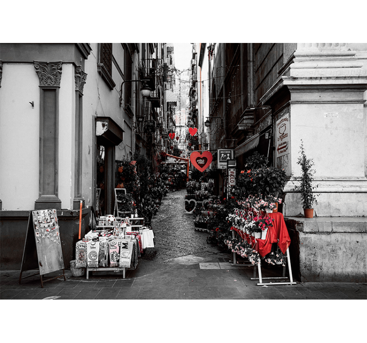 Fotomurale città affascinanti fiori di strada - TenStickers