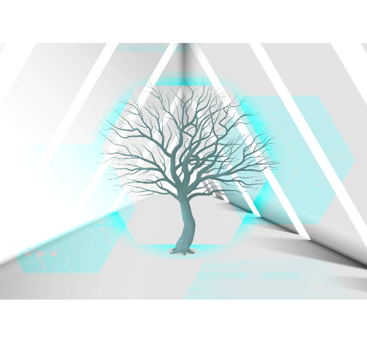 Fotomurale alberi disegno geometrico dell'albero - TenStickers