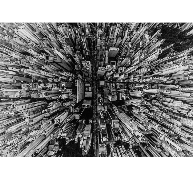 Fotomurale città paesaggio urbano aereo - TenStickers