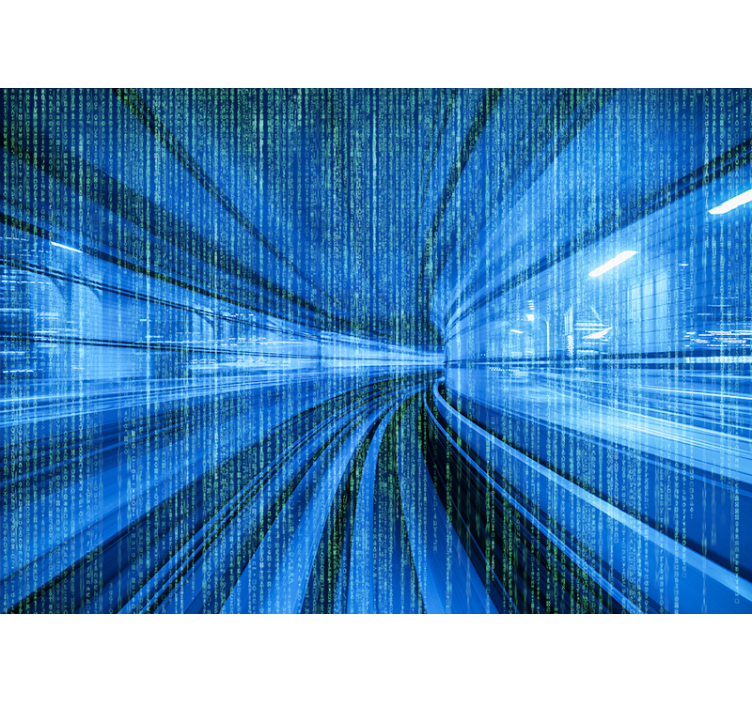 Fotomurale astratto flusso digitale dinamico - TenStickers