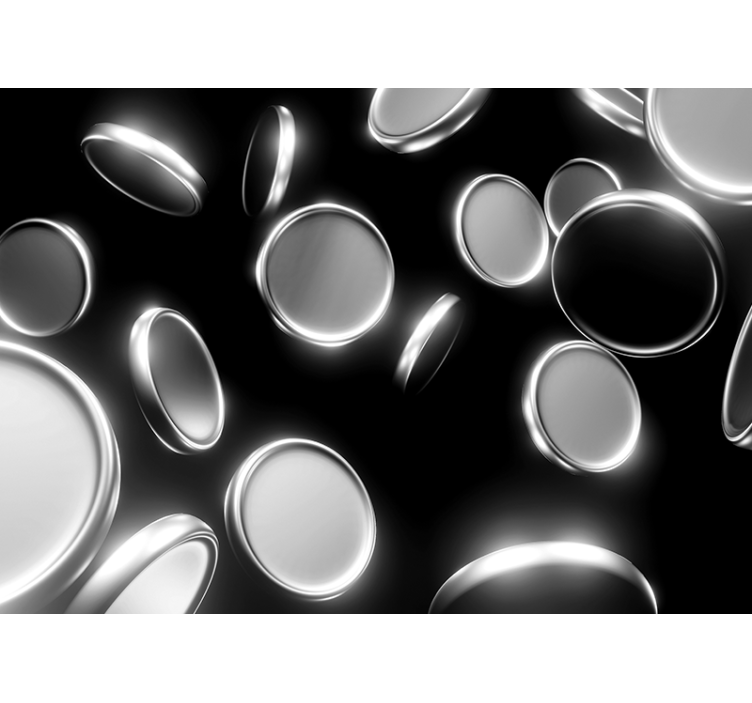 Fotomurale astratto forme rotonde alla deriva - TenStickers