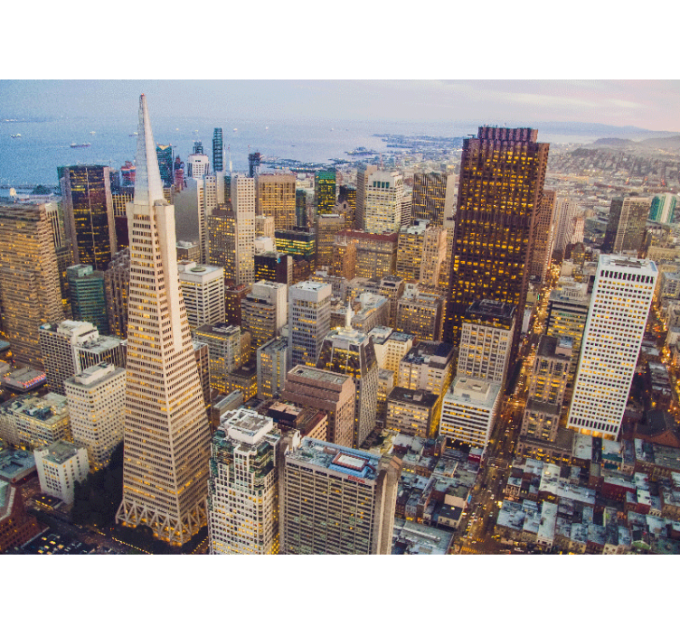 Fotomurale città skyline di san francisco - TenStickers