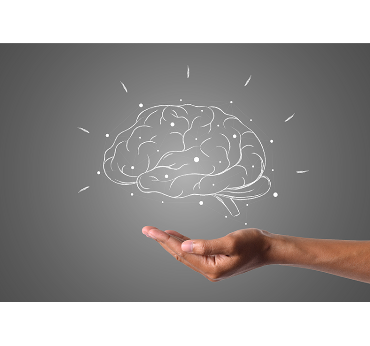 Fotomurali frasi visualizzazione del concetto cerebrale - TenStickers