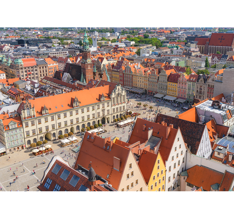 Fotomurale città vista storica del paesaggio urbano - TenStickers