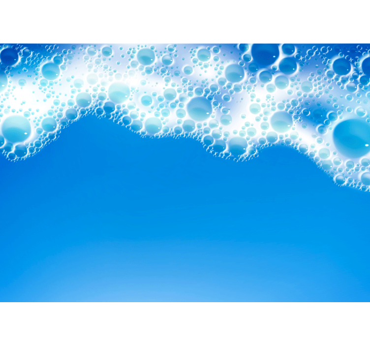 Fotomurali natura design onde bolle - TenStickers