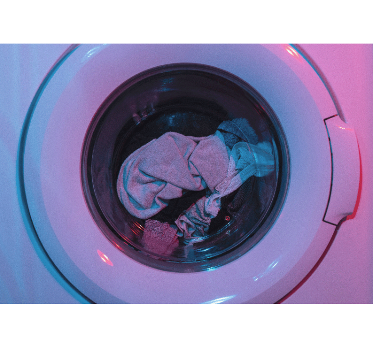 Fotomurale vintage la lavatrice gira - TenStickers