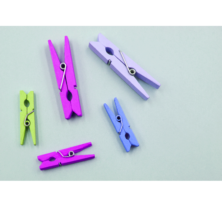 Fotomurali textures disposizione di mollette colorate - TenStickers