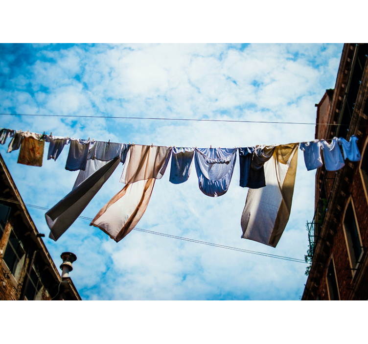 Fotomurale città brezza dello stendibiancheria - TenStickers