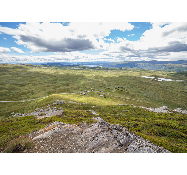 Fotomurale paesaggi vista su verde montano - TenStickers