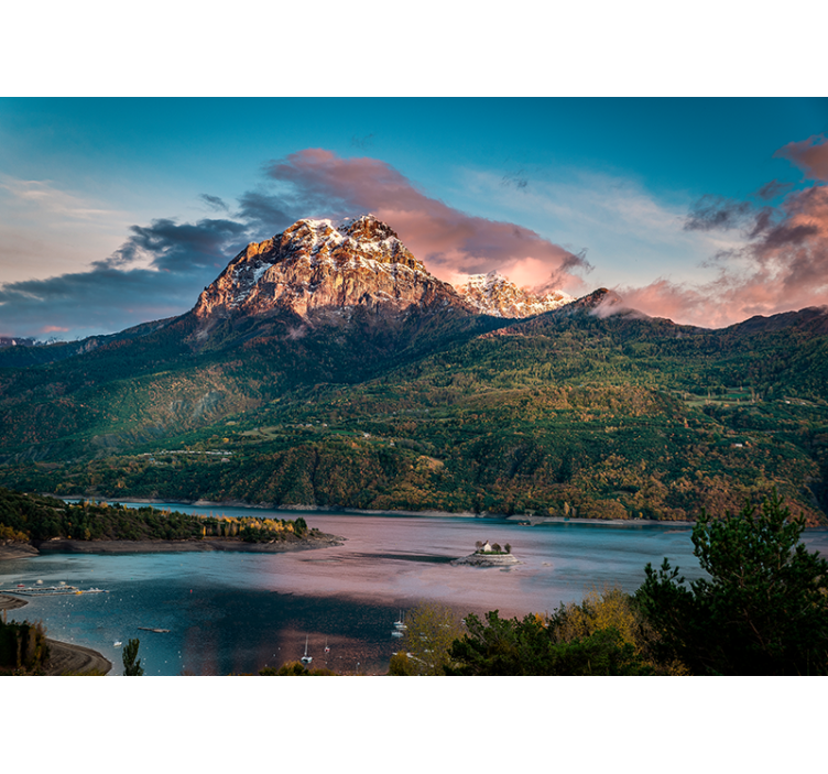 Fotomurale paesaggi grande paesaggio alpino - TenStickers