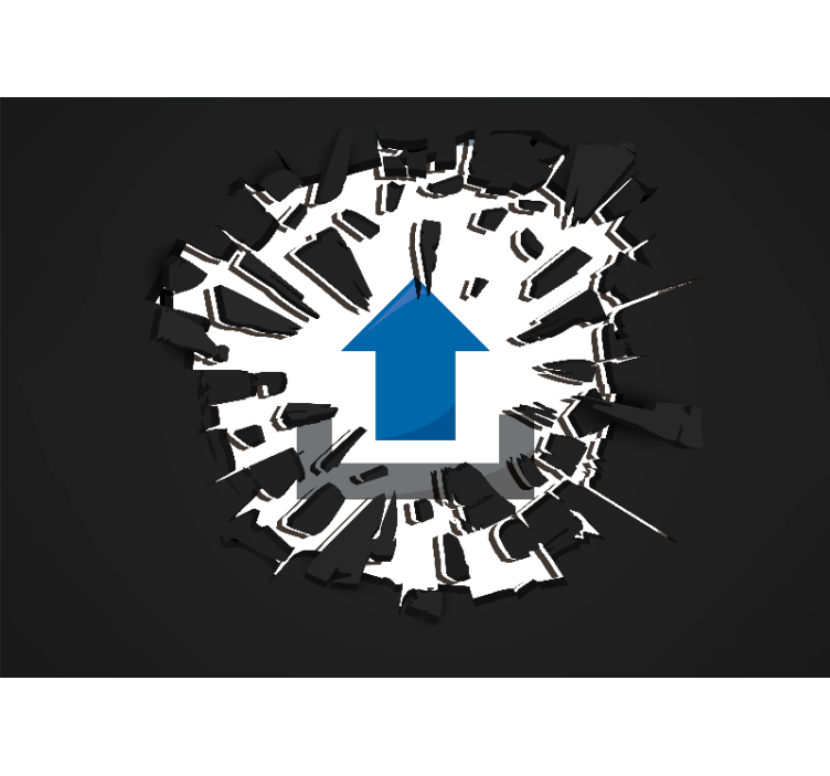 Carta da parati 3d vista che rompe le barriere - TenStickers