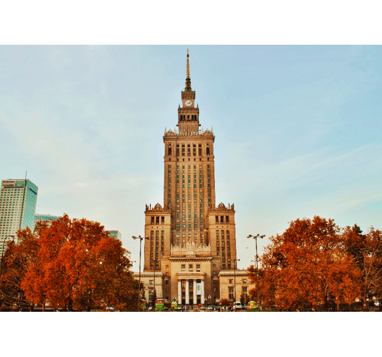 Fotomurale città palazzo della cultura - TenStickers