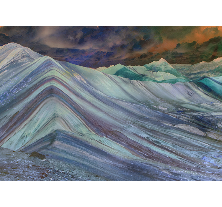 Fotomurale paesaggi formazione di terreni montuosi - TenStickers