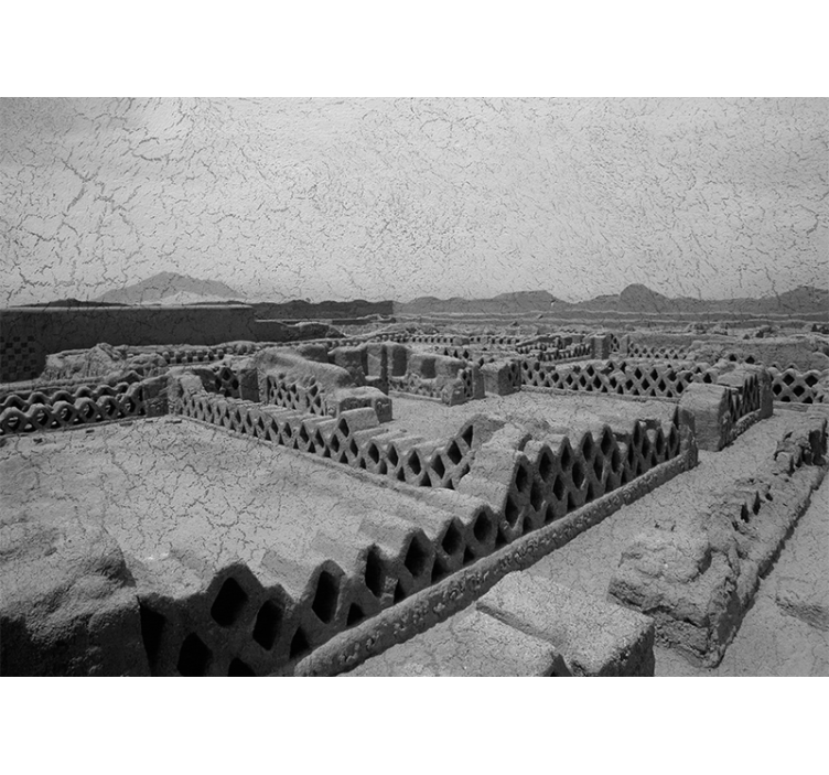 Fotomurale deserto sagoma del terreno desertico - TenStickers