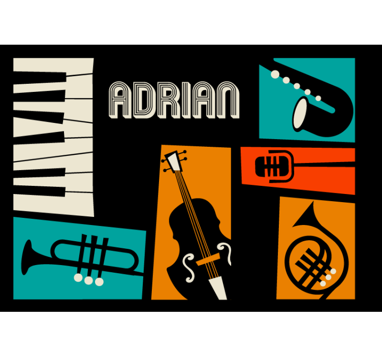 Fotomurale musicale strumenti musicali vivaci - TenStickers