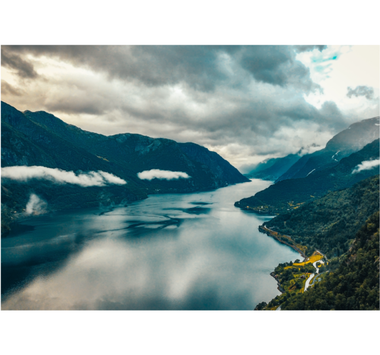 Fotomurale paesaggi lago di montagna specchio - TenStickers