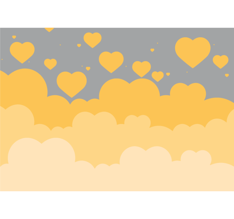 Fotomurale amore motivi a cuore fluttuanti - TenStickers