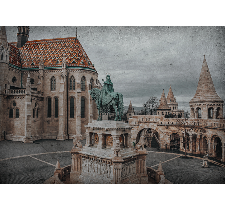 Fotomurale città vista del castello di budapest - TenStickers