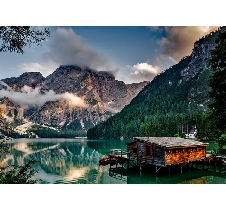 Fotomurale paesaggi fuga al lago di montagna - TenStickers