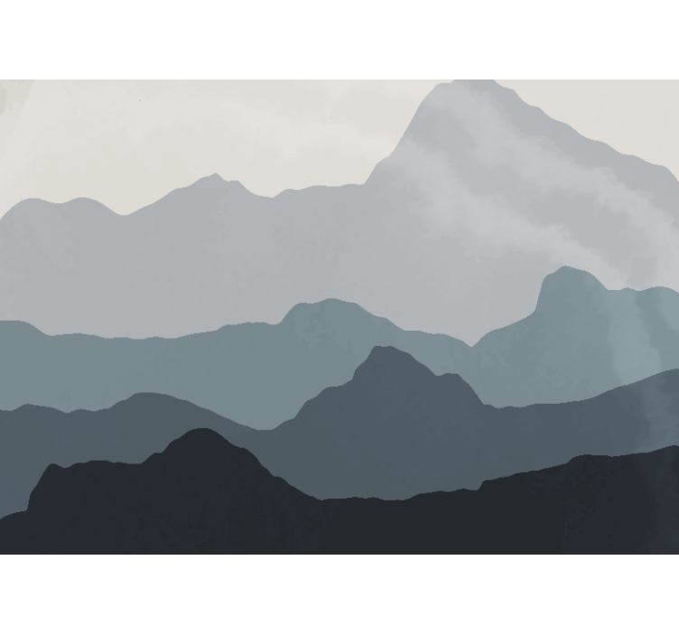 Fotomurale montagna paesaggio montano tranquillo - TenStickers