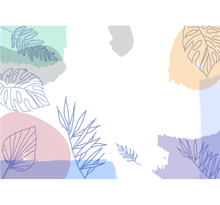 Fotomurali natura forme geometriche foglie - TenStickers