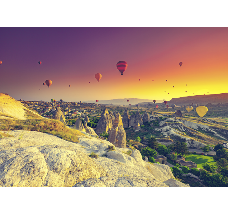 Fotomurale paesaggi cappadocia in mongolfiera - TenStickers