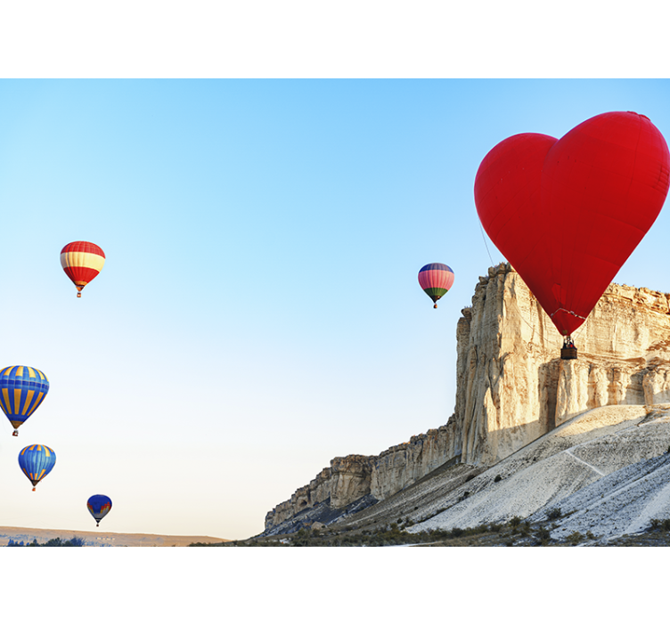 Fotomurale amore palloncino a forma di cuore - TenStickers