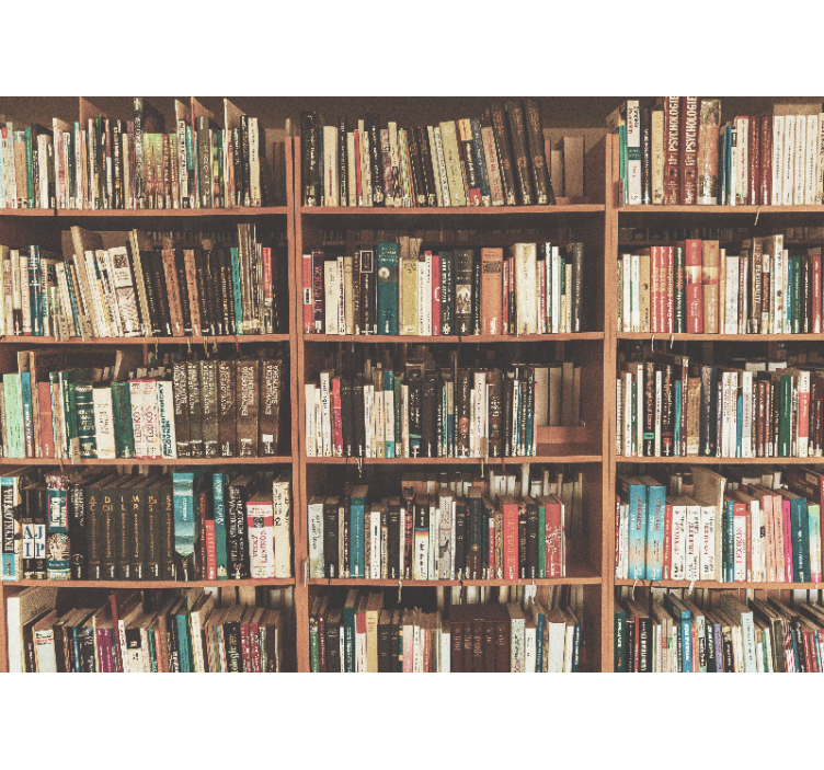 Fotomurale artistico libreria con letteratura - TenStickers