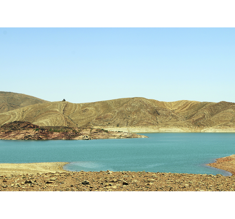 Fotomurale montagna lago di montagna sereno - TenStickers