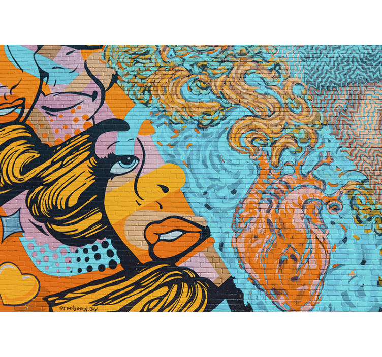 Fotomurale arte urbana espressione urbana colorata - TenStickers