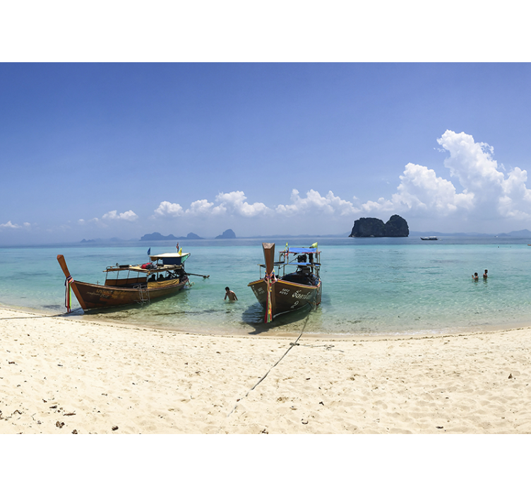 Fotomurale paesaggi scena di spiaggia tropicale - TenStickers