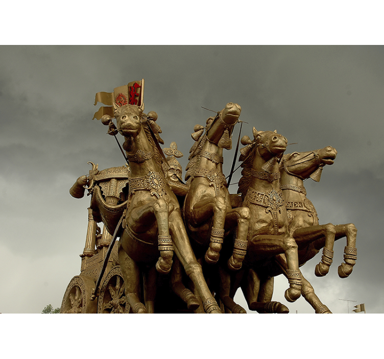 Fotomurale veicoli cavalli di carro storici - TenStickers