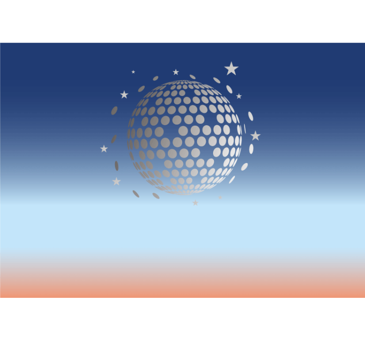 Fotomurale musicale design sfera disco - TenStickers