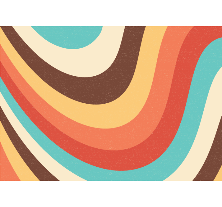 Fotomurale astratto onde colorate curve - TenStickers