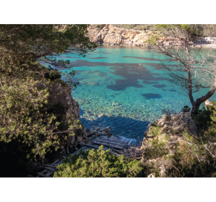 Fotomurali natura scena costiera chiara - TenStickers