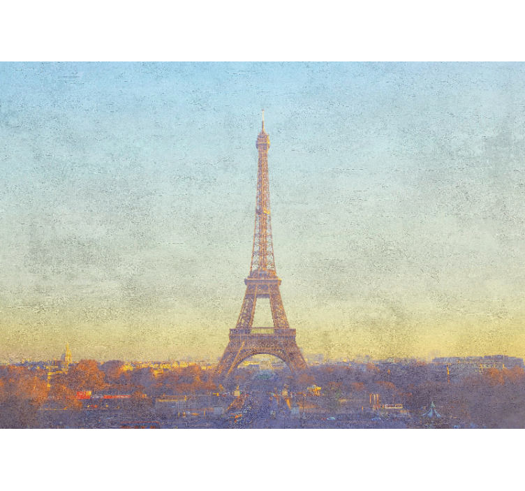 Fotomurale parigi torre eiffel al crepuscolo - TenStickers