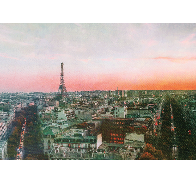 Fotomurale parigi tramonto torre eiffel - TenStickers