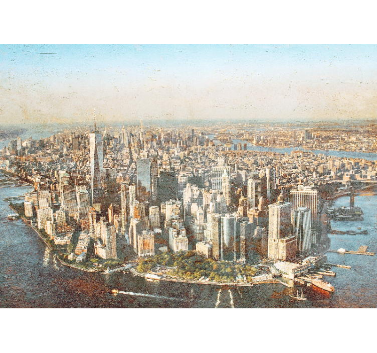 Fotomurale città vista aerea di manhattan - TenStickers