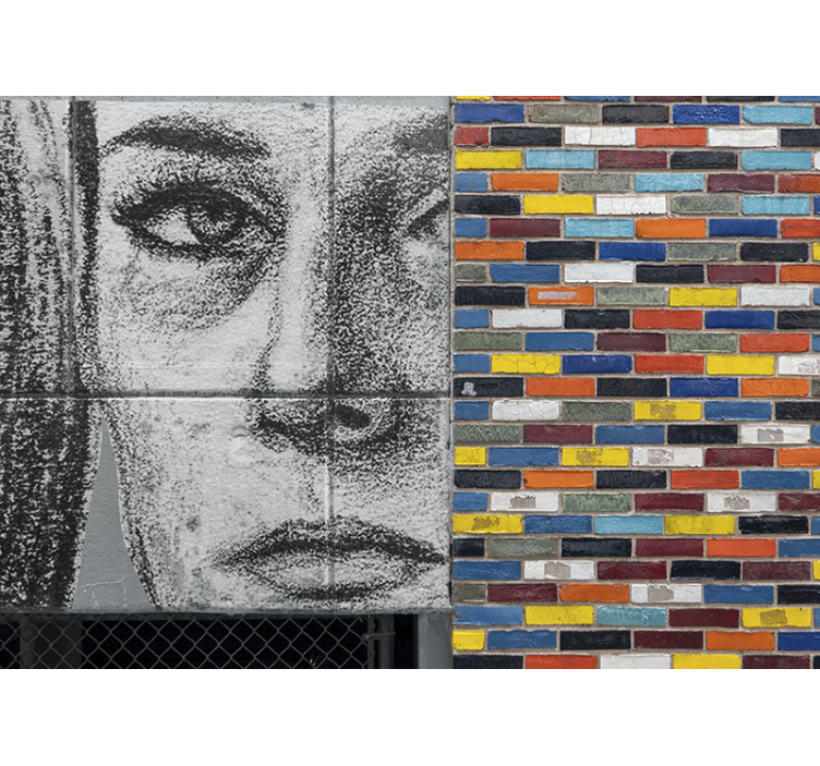 Fotomurale arte urbana ritratto urbano unico - TenStickers
